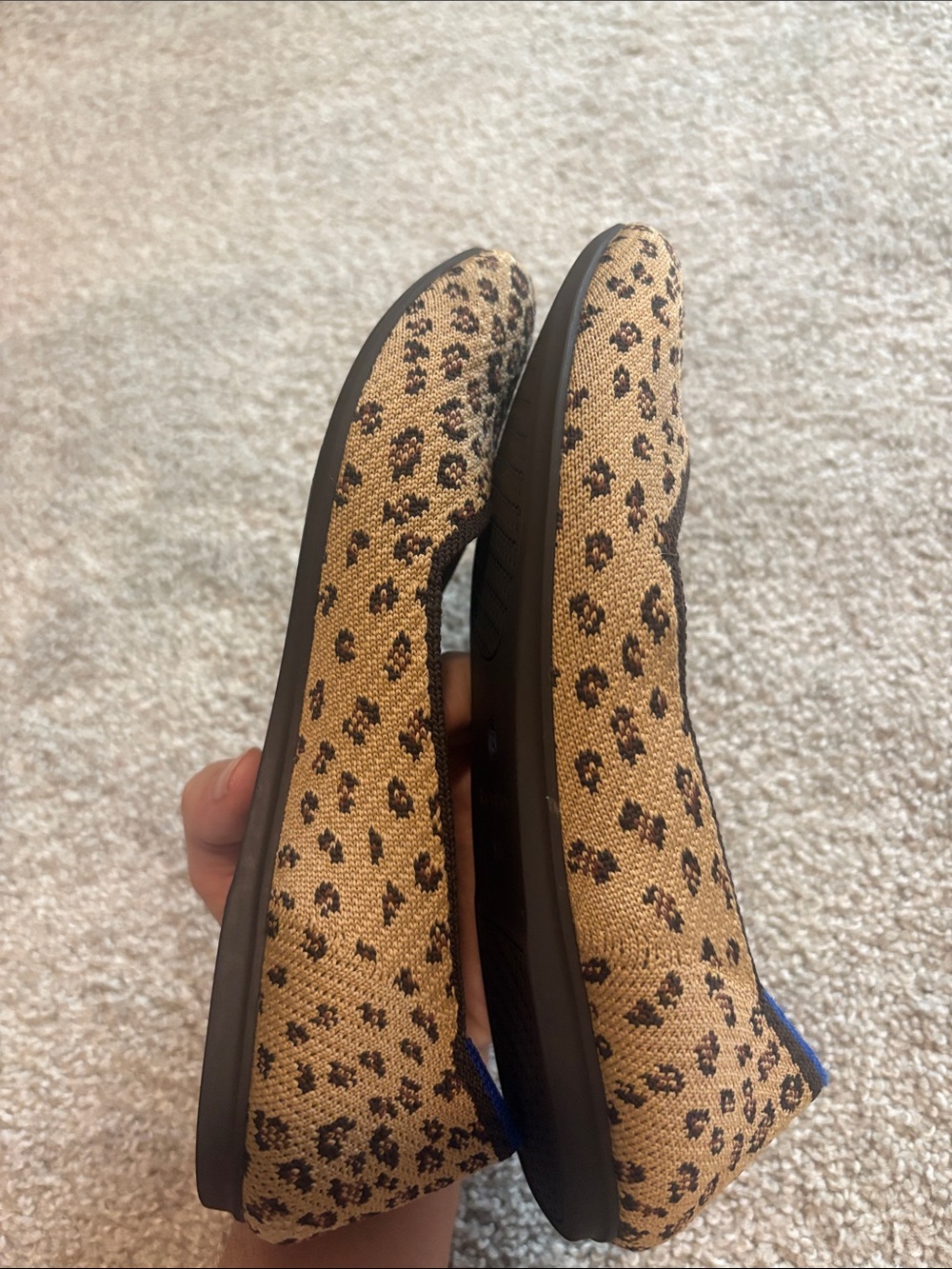 Rothy's Leopard Print Slip-On Flats in Tan and Black 6.5 - Picture 5 of 7